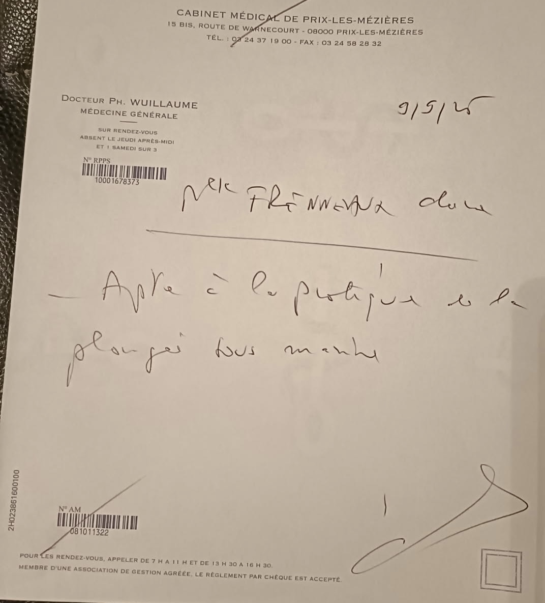 Dรฉpot de votre Certificat Medical