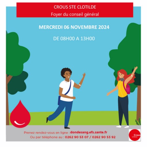 Mercredi 6 novembre, ça va saigner au CROUS STE CLOTILDE